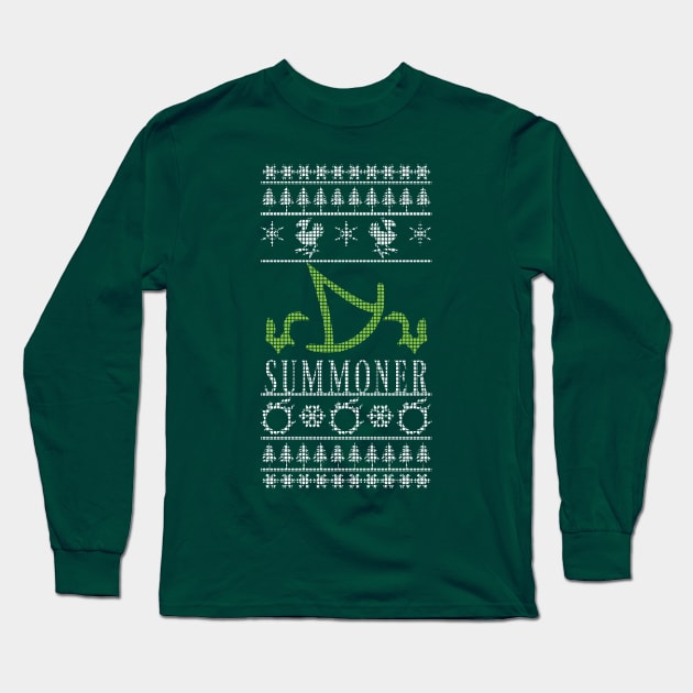 Final Fantasy XIV Summoner Ugly Christmas Sweater Long Sleeve T-Shirt by TionneDawnstar